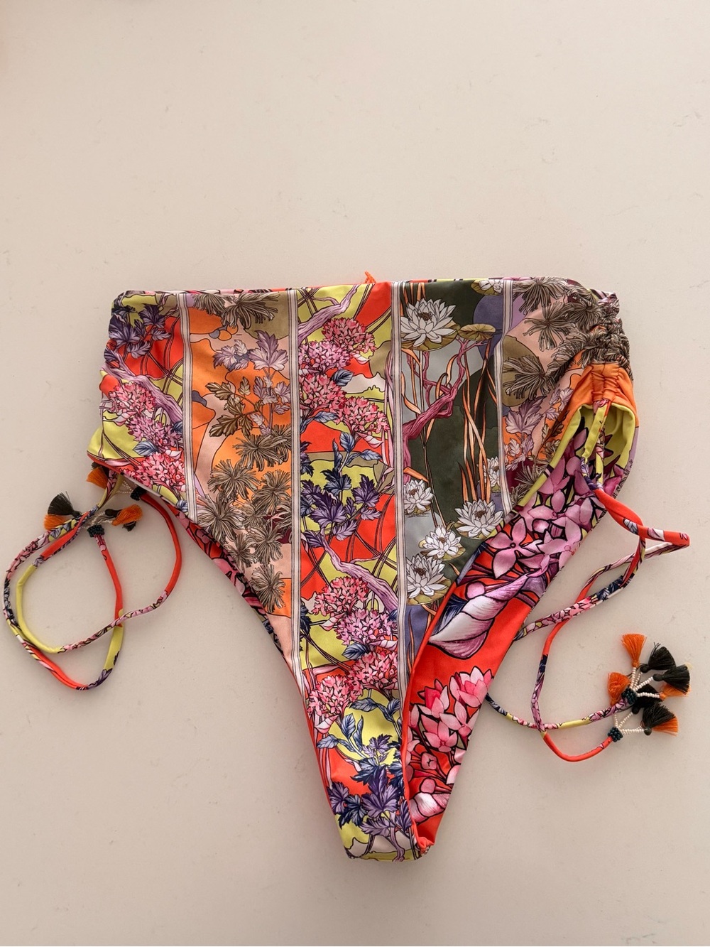 Agua Bendita Reversible Floral High-Waist Bikini Bottom